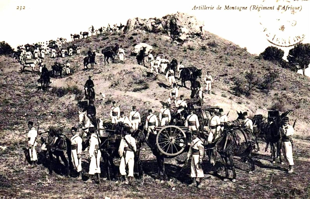 Algerie - Regiment d'Afrique - Artillerie de montagne.jpg